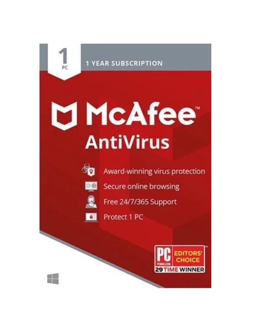 McAfee AntiVirus - 1-Year / 1-PC - TSS