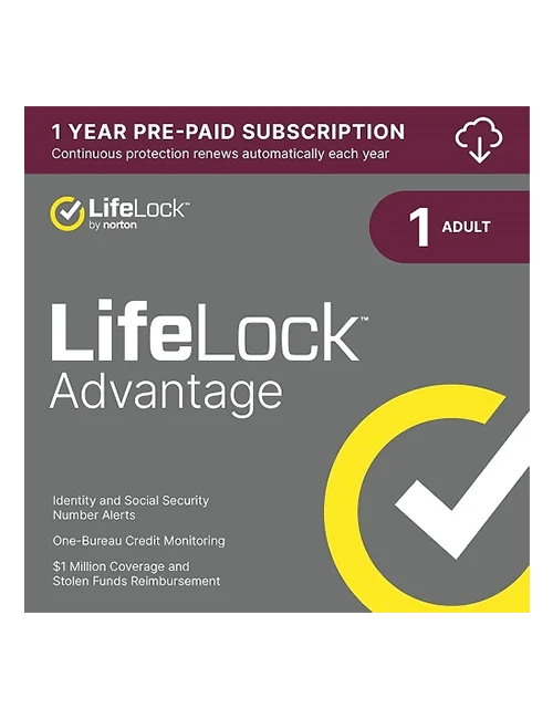 LifeLock Advantage By Norton - 1-Year / 1-Adult - USA